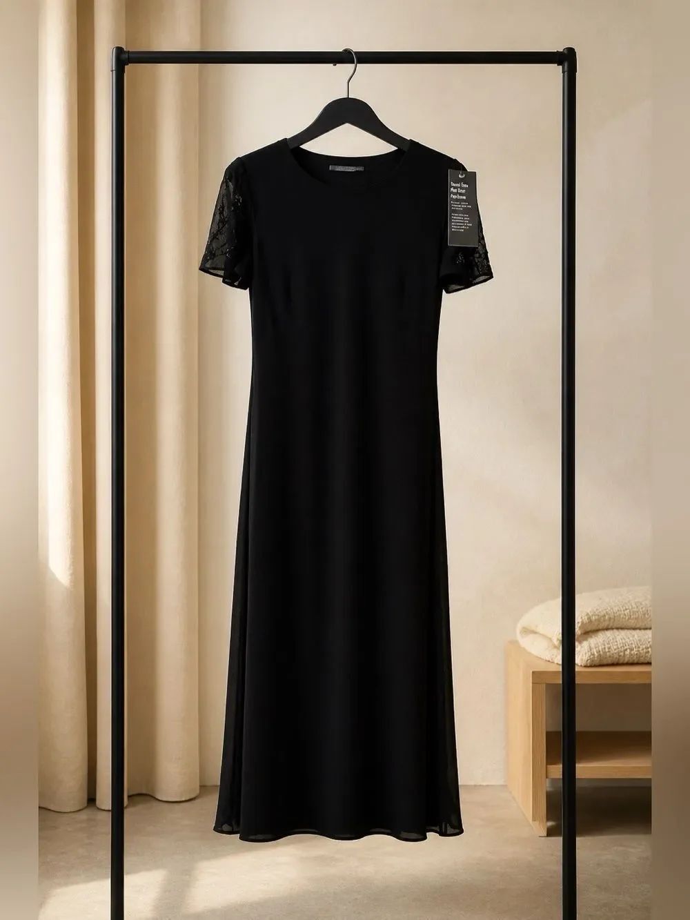 Donna Morgan Little Black Dress Size 6 NWT